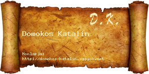 Domokos Katalin névjegykártya